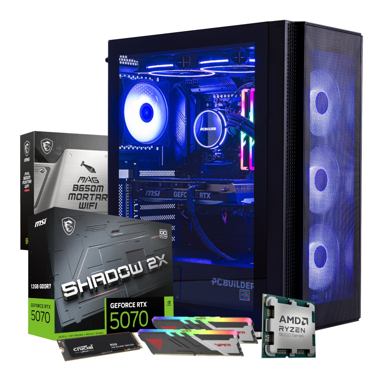 PCBuilder Ryzen 7 9700X TACTICIAN Windows 11 Gaming PC